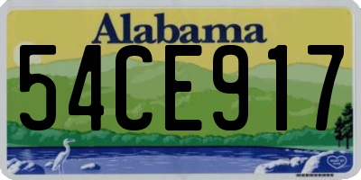 AL license plate 54CE917