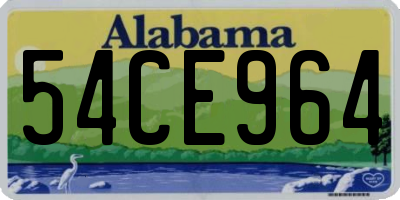 AL license plate 54CE964