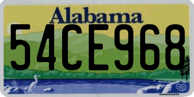 AL license plate 54CE968