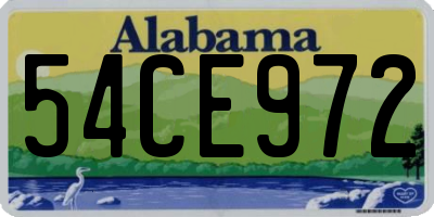 AL license plate 54CE972
