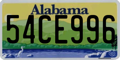AL license plate 54CE996