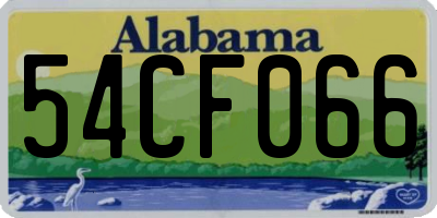 AL license plate 54CF066