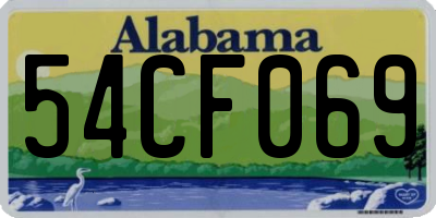 AL license plate 54CF069