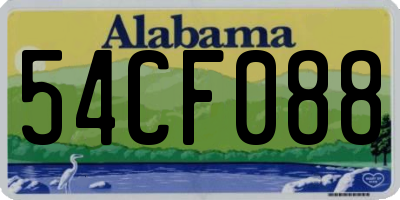 AL license plate 54CF088