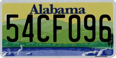 AL license plate 54CF096