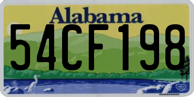 AL license plate 54CF198