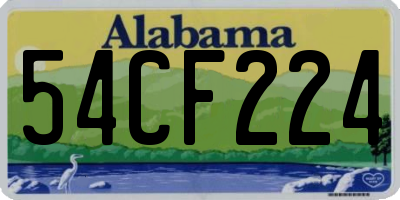AL license plate 54CF224