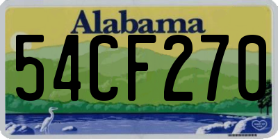 AL license plate 54CF270