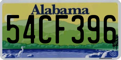AL license plate 54CF396