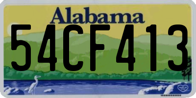 AL license plate 54CF413