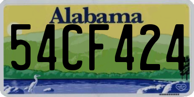 AL license plate 54CF424