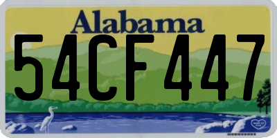 AL license plate 54CF447