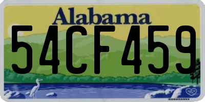 AL license plate 54CF459