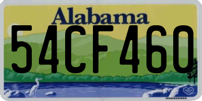 AL license plate 54CF460
