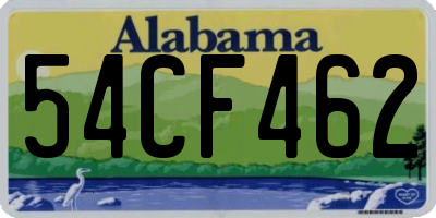 AL license plate 54CF462