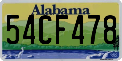 AL license plate 54CF478
