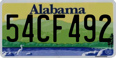 AL license plate 54CF492