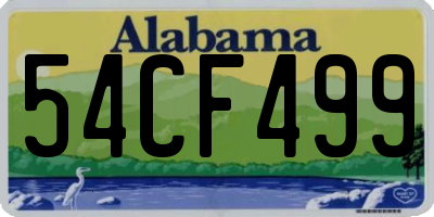 AL license plate 54CF499