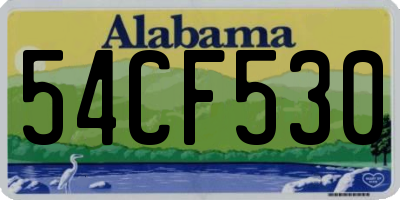 AL license plate 54CF530