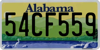 AL license plate 54CF559