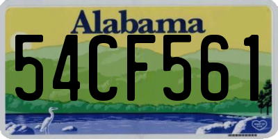 AL license plate 54CF561