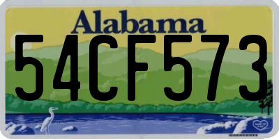 AL license plate 54CF573