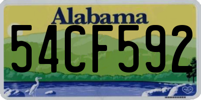 AL license plate 54CF592