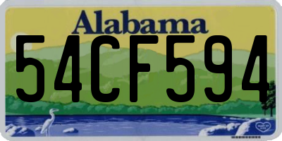 AL license plate 54CF594