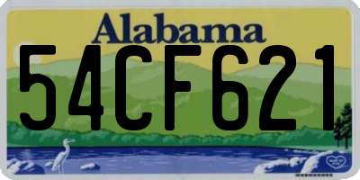 AL license plate 54CF621