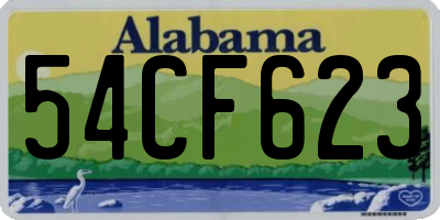 AL license plate 54CF623