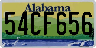 AL license plate 54CF656