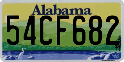 AL license plate 54CF682