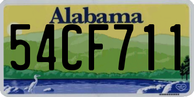 AL license plate 54CF711