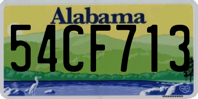 AL license plate 54CF713