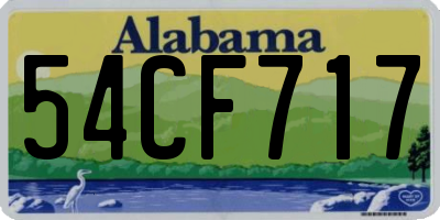 AL license plate 54CF717