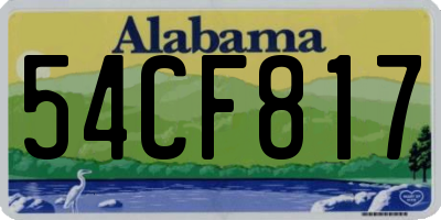 AL license plate 54CF817