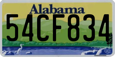 AL license plate 54CF834