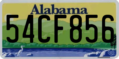 AL license plate 54CF856