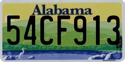 AL license plate 54CF913