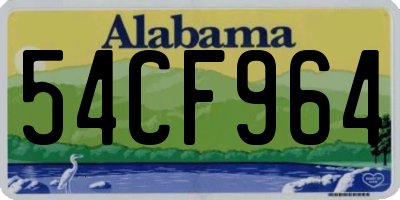 AL license plate 54CF964