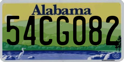 AL license plate 54CG082