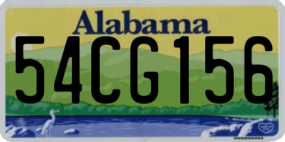 AL license plate 54CG156