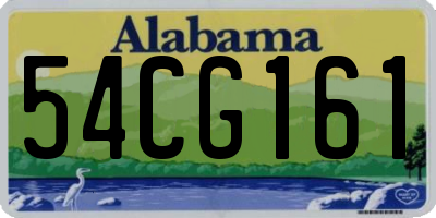 AL license plate 54CG161