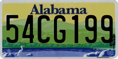 AL license plate 54CG199