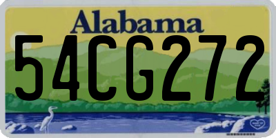 AL license plate 54CG272