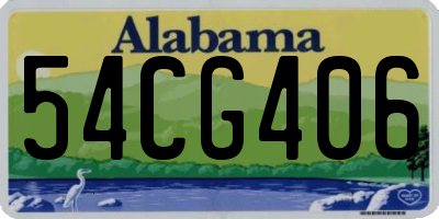 AL license plate 54CG406