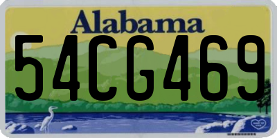 AL license plate 54CG469