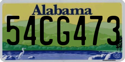 AL license plate 54CG473
