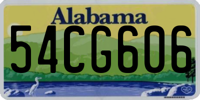 AL license plate 54CG606
