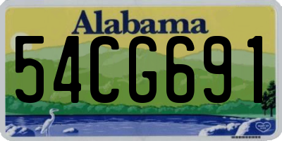 AL license plate 54CG691